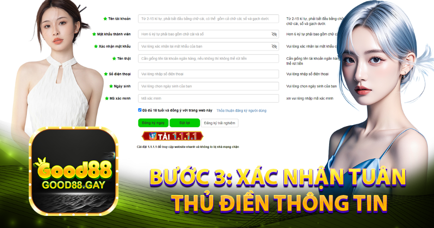 Bước 3: Xác nhận tuân thủ điền thông tin